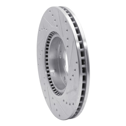 R1 Concepts R1 05-24 Hyundai Veloster Front Left Drilled & Slotted Silver Brake Rotor