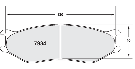 PFC 7934.01.19.44 BRAKE PADS RACE 01 CMPD 19MM ZR34, ZR41 & ZR94 S (40MM RADIAL DEPTH)