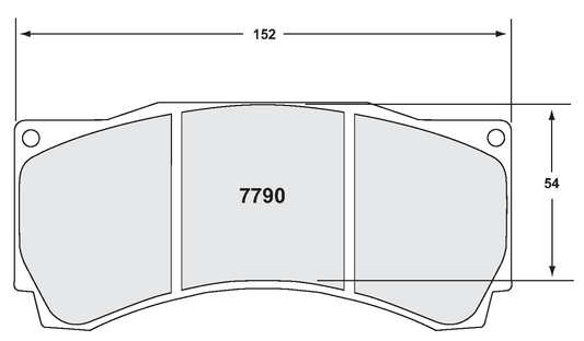 PFC 7790.08.25.44 FRONT BRAKE PADS RACE 08 CMPD 25MM BMW M3 GT4 (AP RACING CP9660)