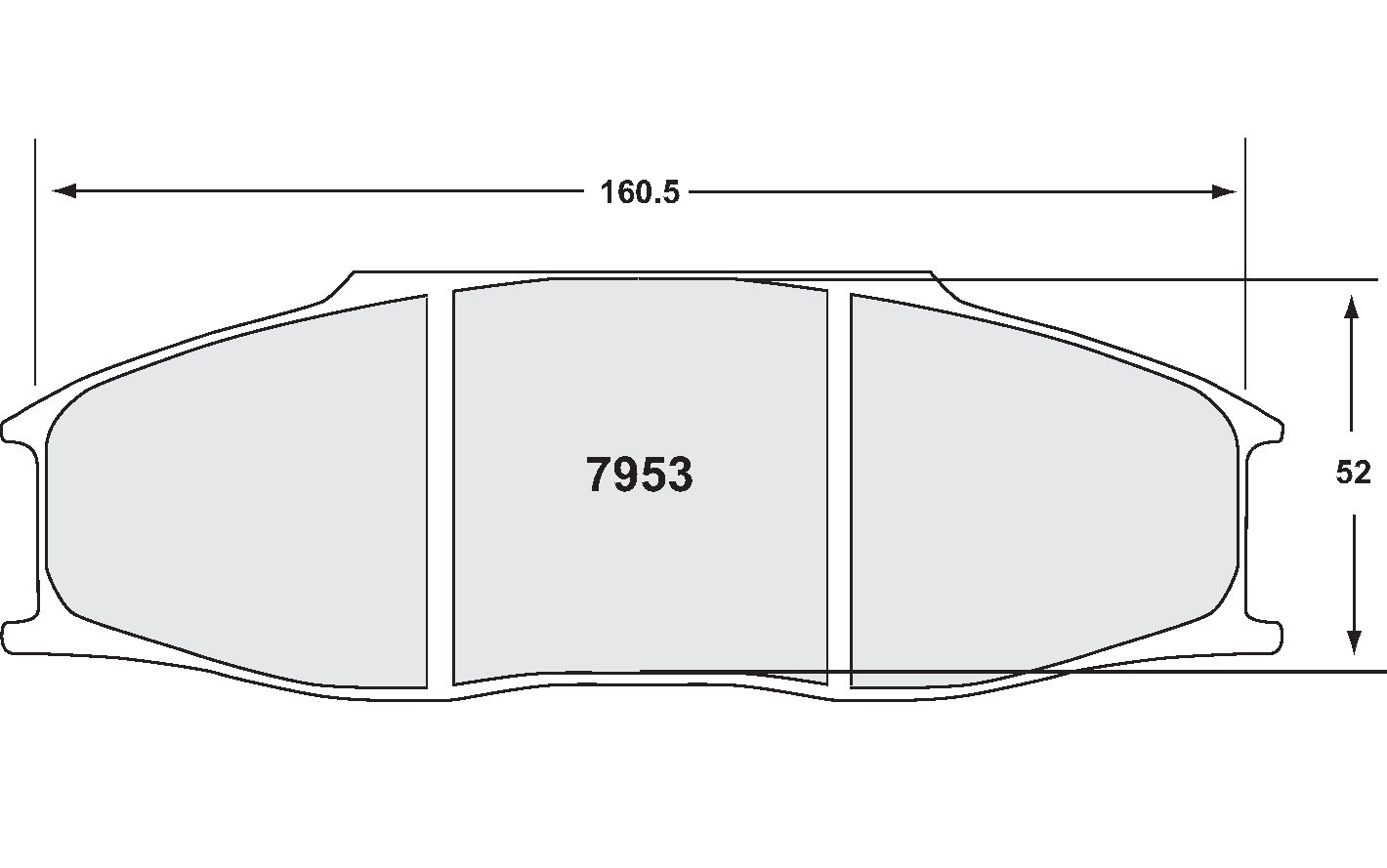 PFC 7953.13.30.44 BRAKE PADS RACE 13 CMPD 30 MM (FOR ZR53 CALIPER) FOR PORSCHE 911 GT3 / GT2 (997)