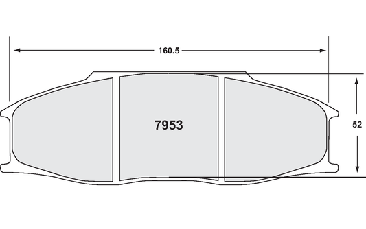 PFC 7953.13.30.44 BRAKE PADS RACE 13 CMPD 30 MM (FOR ZR53 CALIPER) FOR PORSCHE 911 GT3 / GT2 (997)