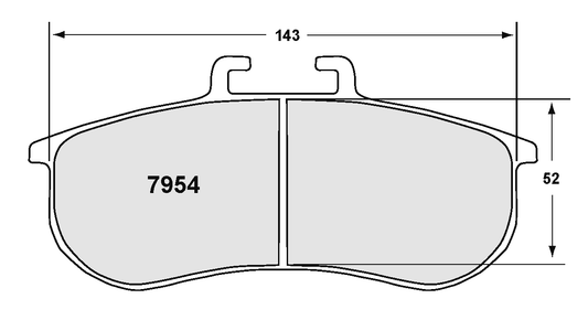 PFC 7954.13.28.44 BRAKE PADS RACE 13 CMPD 28 MM (FOR PFC ZR54 CALIPER) FOR BMW M3 (E92) 2007-2013