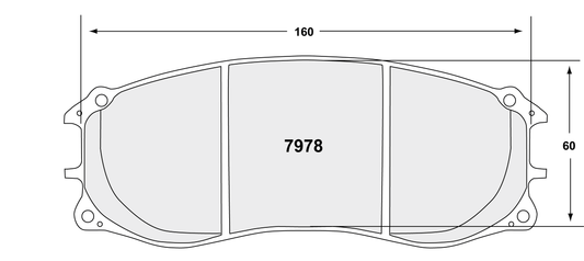 PFC 7978.08.30.44 BRAKE PADS RACE 08 CMPD 30MM FRONT PORCHE 991 GT3R ZR78 PFC