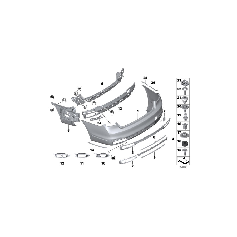 Genuine BMW 51127371722 G12 Trim, Exhaust End Pipe, Right (Inc. M760iX & M760LiX) | ML Performance US Car Parts