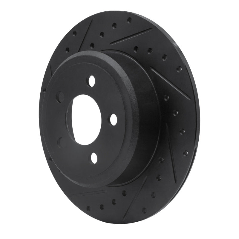 R1 Concepts R1 05-23 Chrysler 300 Rear Left Drilled & Slotted Black Brake Rotor