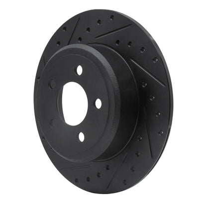 R1 Concepts R1 05-23 Chrysler 300 Rear Left Drilled & Slotted Black Brake Rotor