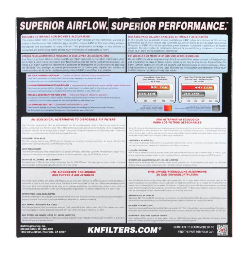 K&N Engineering K&N Replacement Air Filter Round 9in OD 7-1/2in ID 5in H