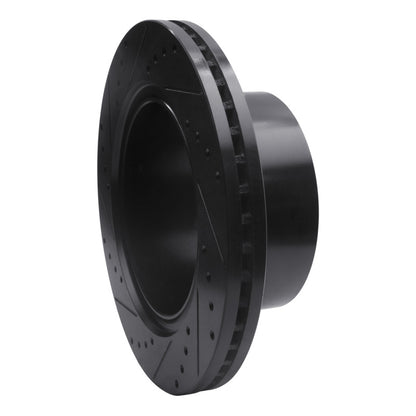 R1 Concepts R1 19-25 Ram 3500 Rear Right Drilled & Slotted Black Brake Rotor