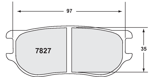 PFC 7827.05.20.34 BRAKE PADS RACE 05 CMPD 20MM ZR20, ZR24 & ZR43 S (35MM RADIAL DEPTH)