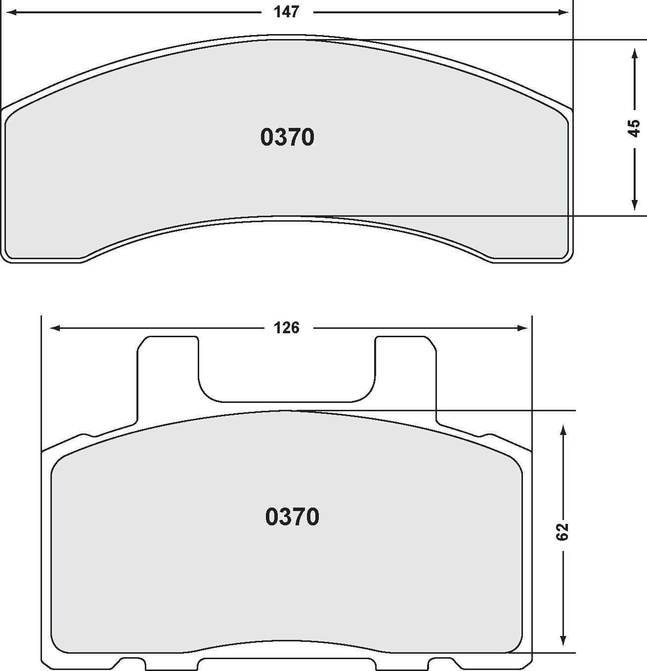 PFC 0370.22 BRAKE PADS Z-RATED CARBON METALLIC