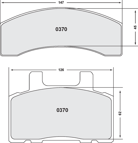 PFC 0370.22 BRAKE PADS Z-RATED CARBON METALLIC