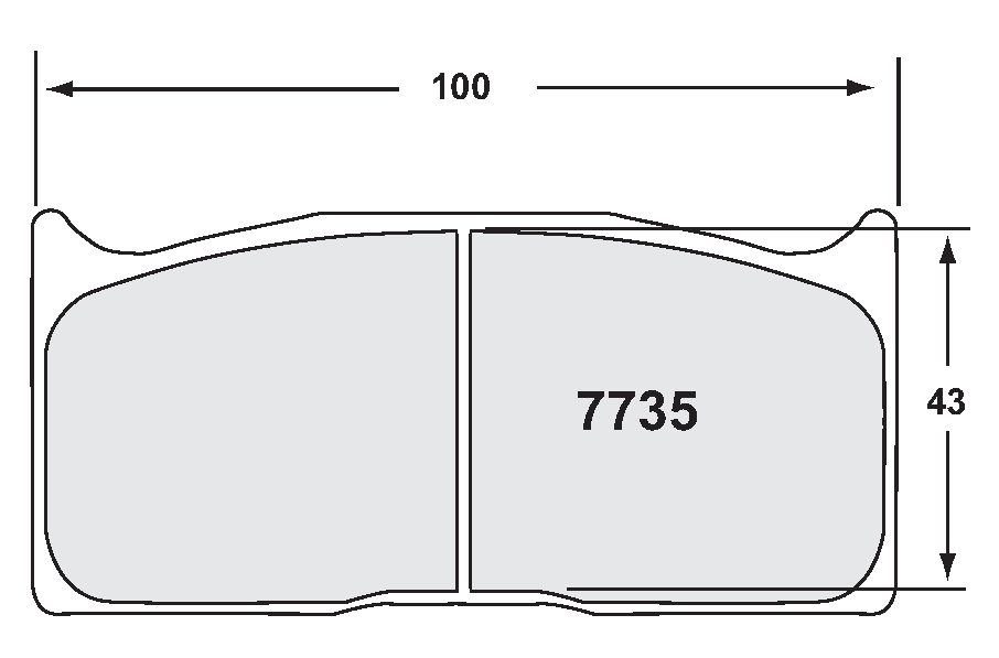 PFC 7735.07.20.34 BRAKE PADS RACE 07 CMPD 20MM REAR MITSUBISHI EVO (GRAVEL/TARMAC) GROUP N