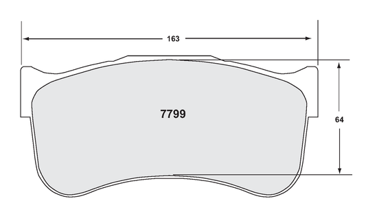 PFC 7799.331.29.44 BRAKE PADS RACE 331 CMPD 29MM NISSAN GT-R35 GT3 (BREMBO 6-PISTON CALIPER)