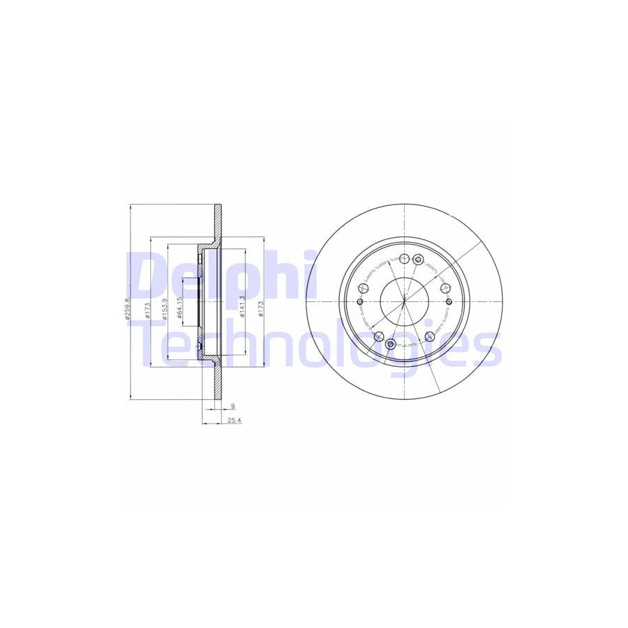 Delphi Bg4280 Brake Disc For Honda Cr-Z (Zf)