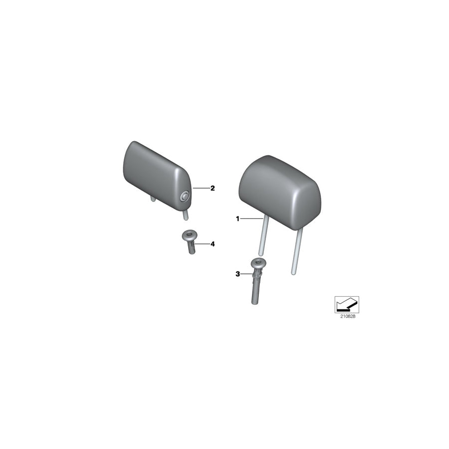 Genuine BMW 52207232128 F10 F11 Guide, Headrest VENETOBEIGE (Inc. 530dX, 528i & 535i) | ML Performance US Car Parts