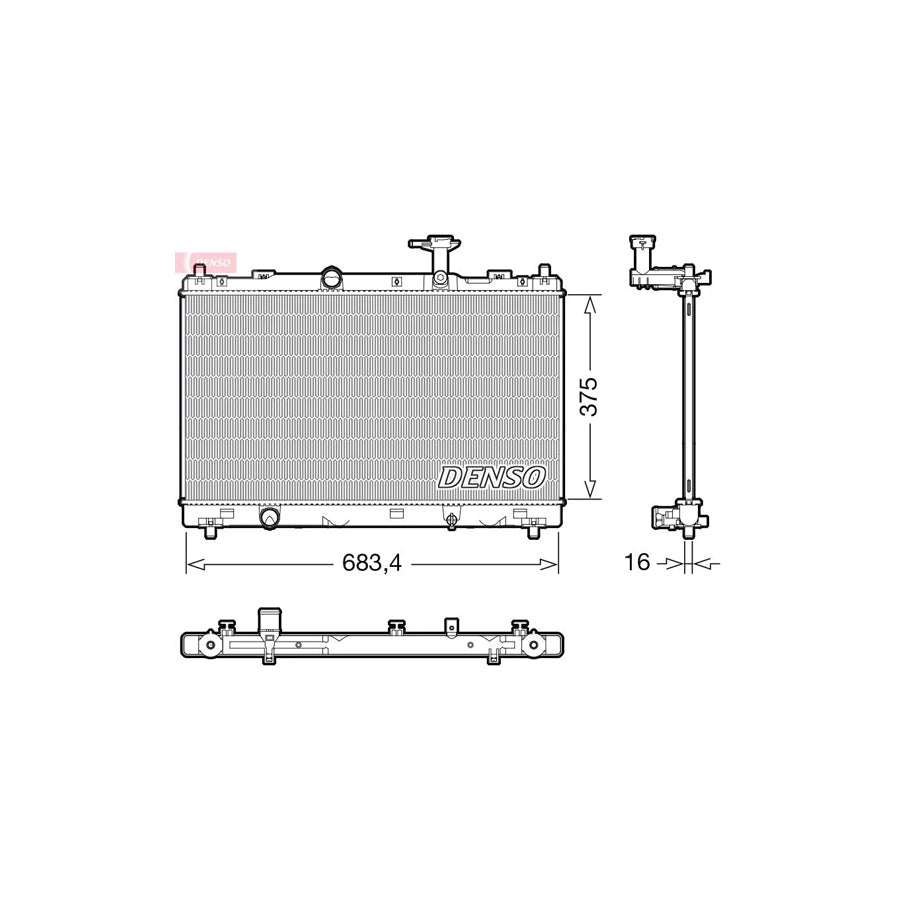 DENSO DRM47038 Engine Radiator