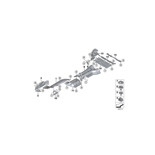 Genuine BMW 51487394801 G02 G01 Heat Insulation, Rear Silencer, Left (Inc. X3 30i, X4 30iX & X3 M) | ML Performance US