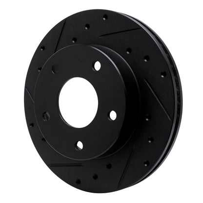 R1 Concepts R1 82-88 Chevrolet Camaro Rear Left Drilled & Slotted Black Brake Rotor