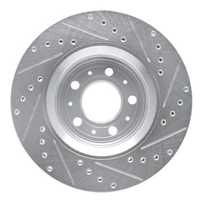 R1 Concepts R1 98-04 Volvo C70 Front Left Drilled & Slotted Silver Brake Rotor