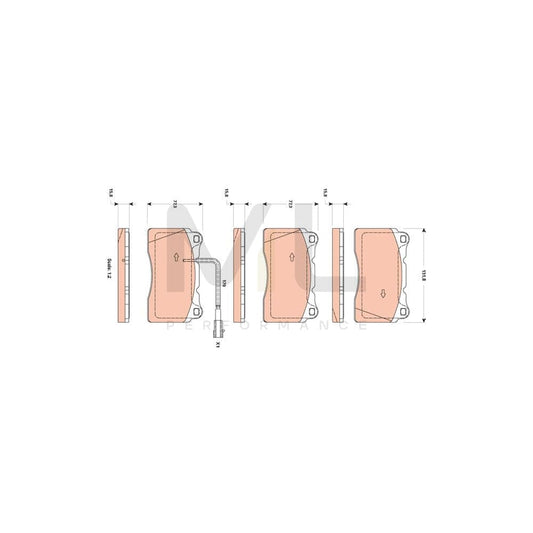 TRW Gdb1871 Brake Pad Set Incl. Wear Warning Contact | ML Performance Car Parts