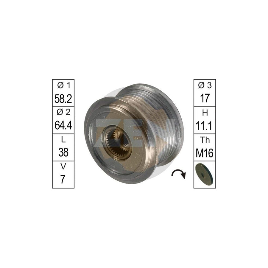 Era ZN5452 Alternator Freewheel Clutch