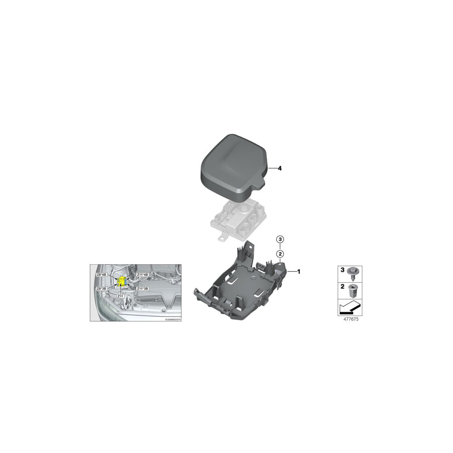 Genuine BMW 12907604348 F20 F21 F30 Holder (Inc. 116i, 118i & 120i) | ML Performance US Car Parts