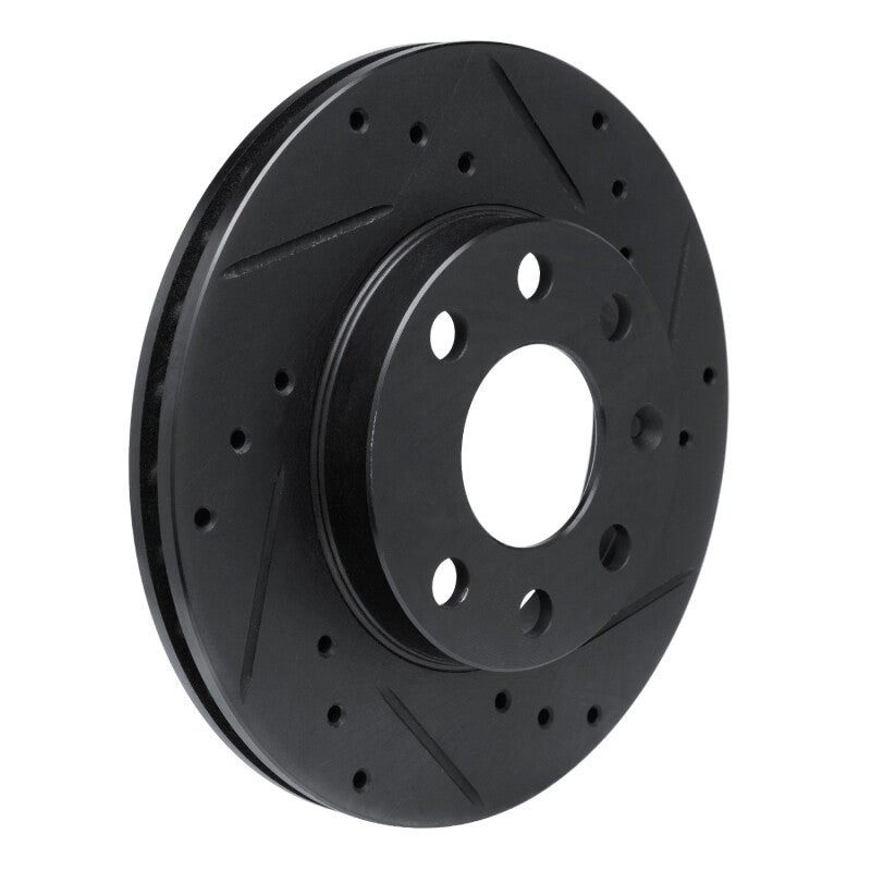 R1 Concepts R1 88-20 Chevrolet CHEVY Pickup (Mexico) Front Right Drilled & Slotted Black Brake Rotor