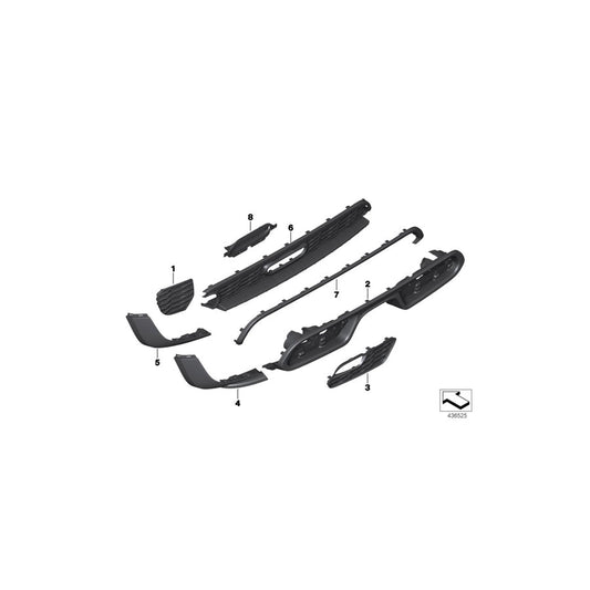 Genuine BMW Mini 51127365144 F56 Insert For Bumper, Rear JCW / PDC (Inc. Cooper, One First & One D) | ML Performance US Car Parts