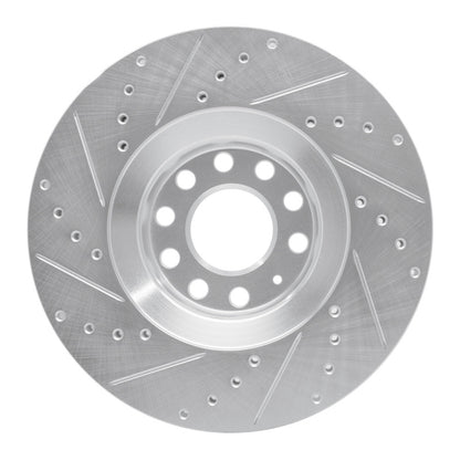 R1 Concepts R1 98-09 Audi A4 (USA/Canada) Front Right Drilled & Slotted Silver Brake Rotor