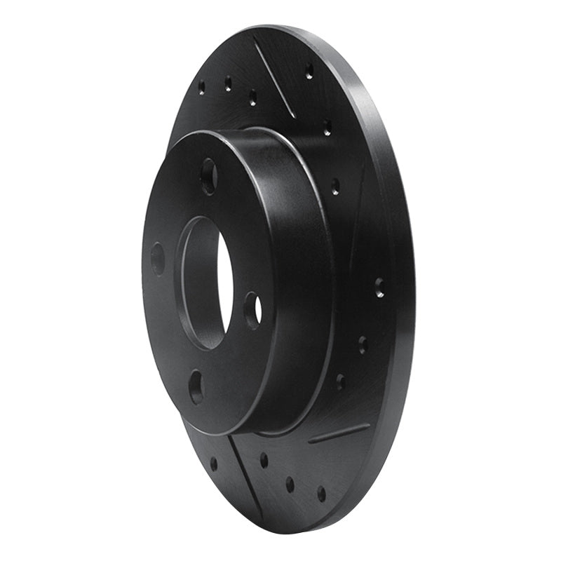R1 Concepts R1 81-87 Renault ALLIANCE Front Right Drilled & Slotted Black Brake Rotor