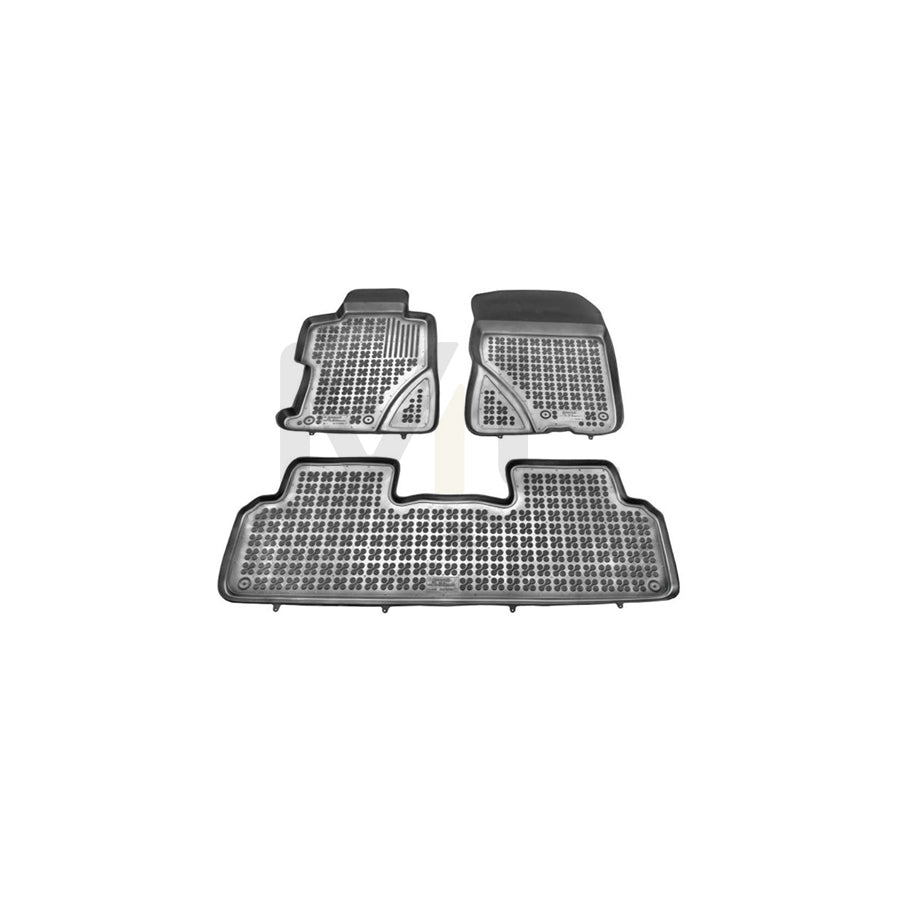 REZAW PLAST 200908 Floor mat set for HONDA Civic VIII Saloon (FD, FA) Elastomer, Front and Rear, Black