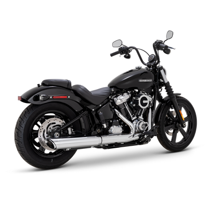 Vance and Hines Vance & Hines 2025+ HD Softail Twin Slash 4in Round Chrome Slip-On Exhaust