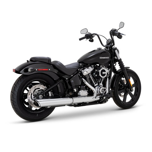 Vance and Hines Vance & Hines 2025+ HD Softail Twin Slash 4in Round Chrome Slip-On Exhaust