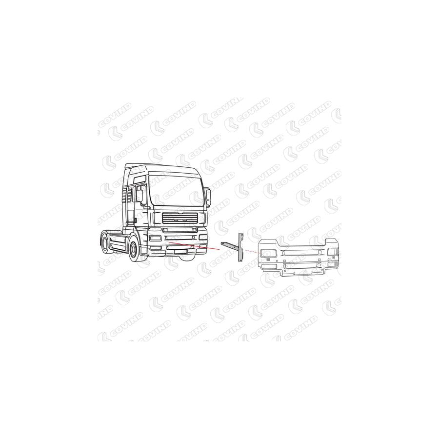 Covind XXL/ 98 Mounting Bracket, Bumper