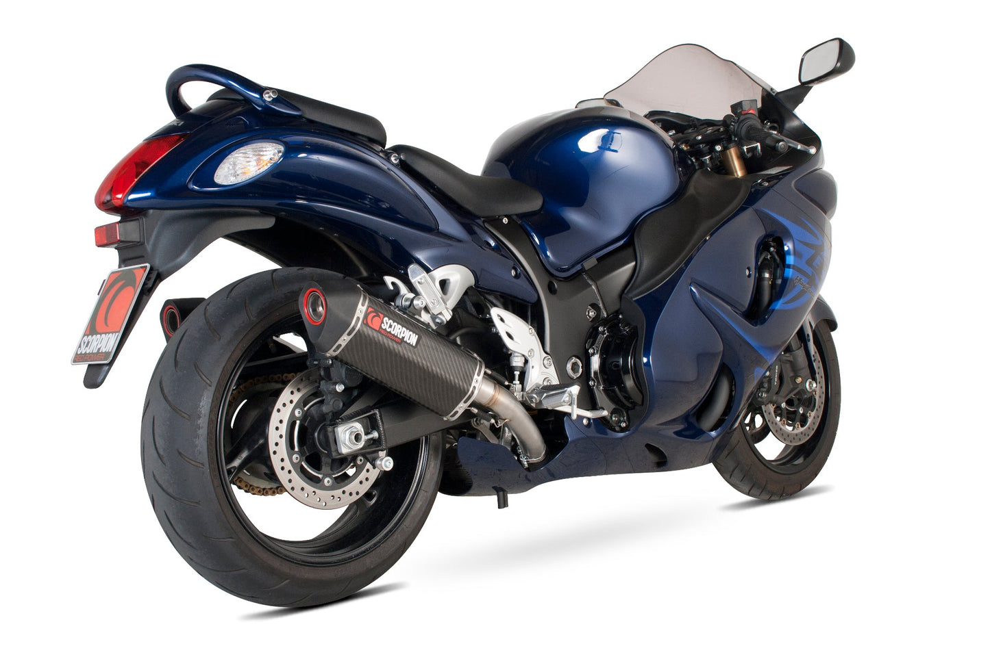 Scorpion RSI112CEO Suzuki GSX1300 R Hayabusa Serket Parallel Slip-On (Pair) - Carbon Fibre Sleeve | ML Performance US US