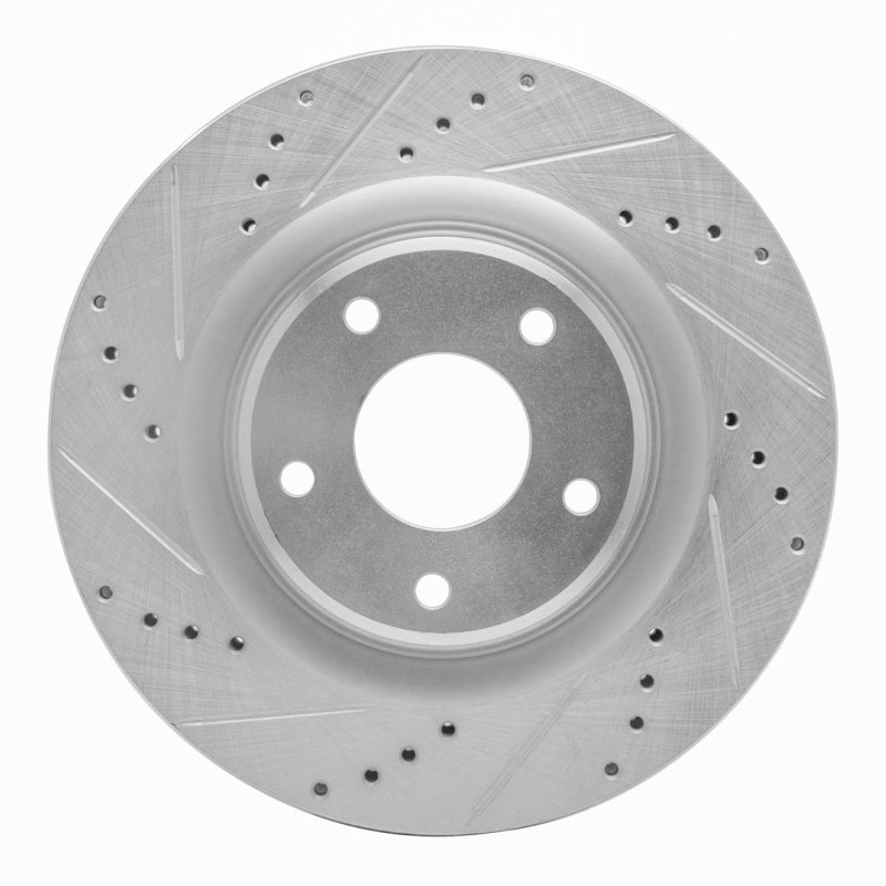 R1 Concepts R1 98-04 Chrysler Concorde Front Left Drilled & Slotted Silver Brake Rotor
