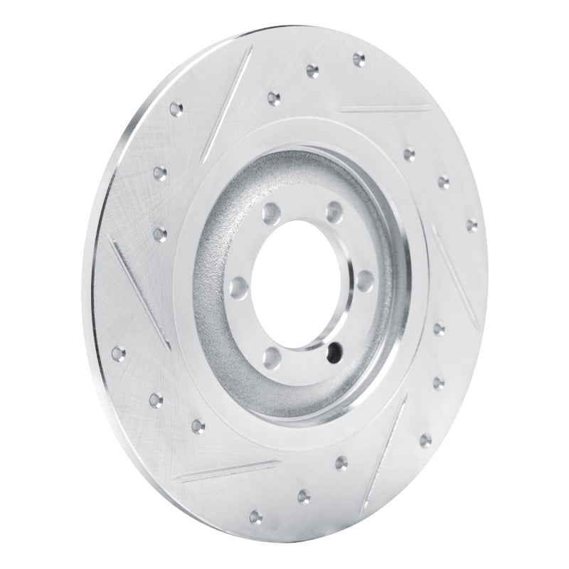 R1 Concepts R1 75-79 Alfa Romeo Sport Rear Left Drilled & Slotted Silver Brake Rotor