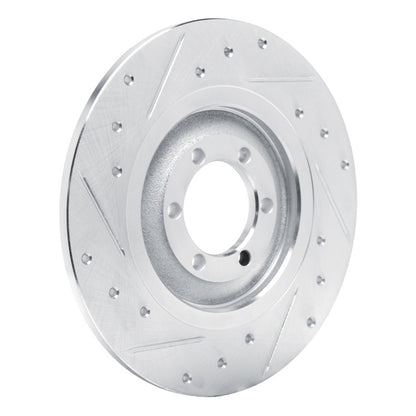 R1 Concepts R1 75-79 Alfa Romeo Sport Rear Left Drilled & Slotted Silver Brake Rotor