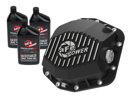 aFe POWER 2021 Ford Bronco w/ Dana M220 Diff Cover w/ Gear Oil Black Street Series w/ Machined Fins