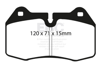EBC Racing 03-04 Infiniti G35 3.5L (M/T w/Brembo Brakes) RP-X Front Brake Pads