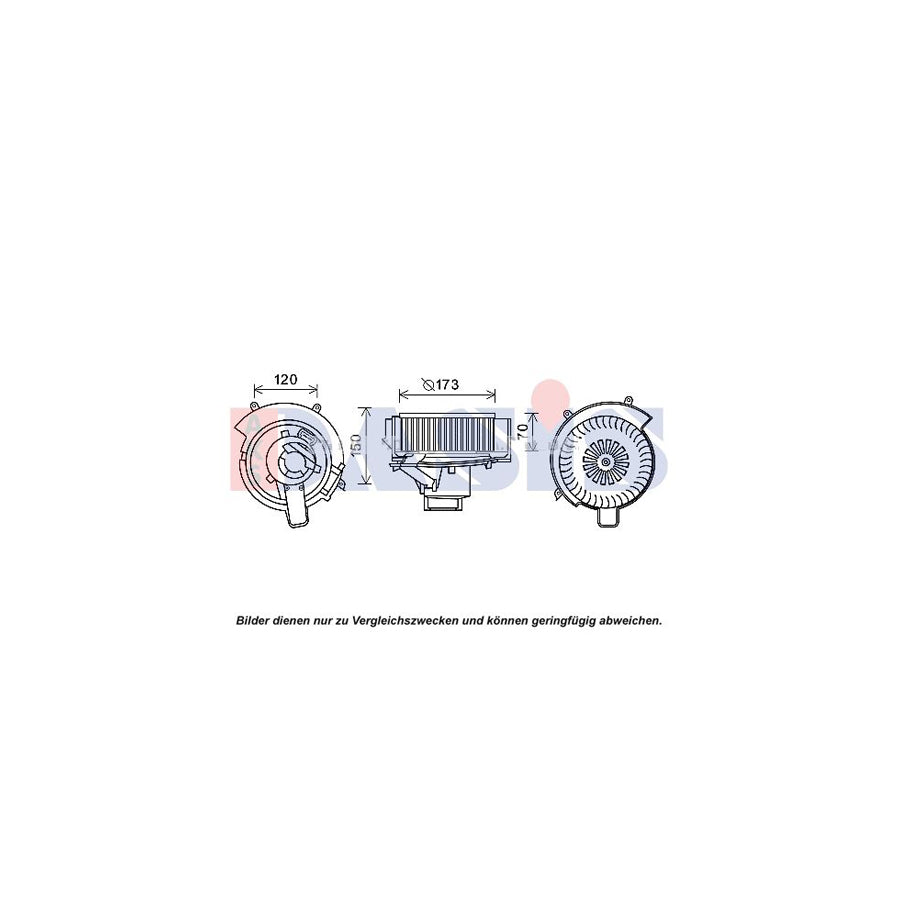 AKS Dasis 158013N Interior Blower for Opel Zafira A (T98)