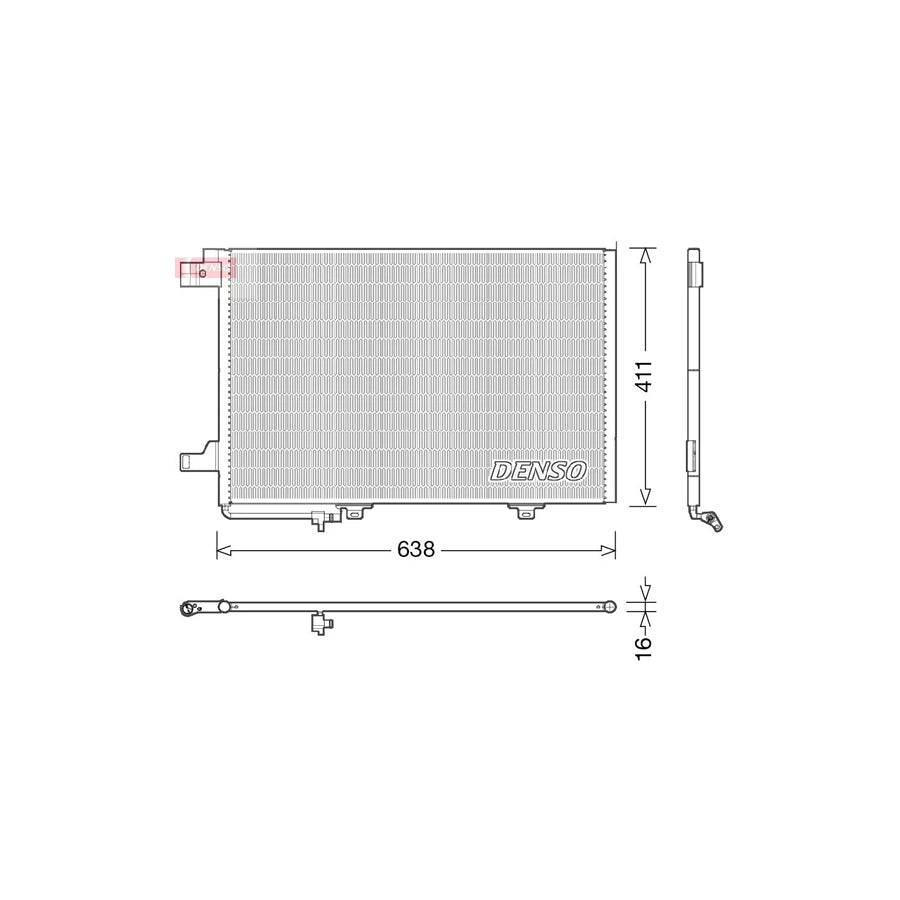 DENSO DCN17007 Air Conditioning Condenser