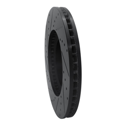 R1 Concepts R1 03-05 Nissan Maxima Front Right Drilled & Slotted Black Brake Rotor