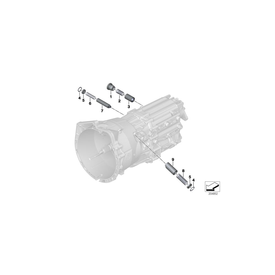 Genuine BMW 23317607667 F11 F12 E88 Compression Spring (Inc. Z4 35i) | ML Performance US Car Parts
