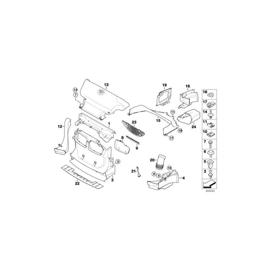Genuine BMW 07143421743 RR5 E83 Body Nut ST 4,8 (Inc. 528xi, 316i & 330xd) | ML Performance US Car Parts