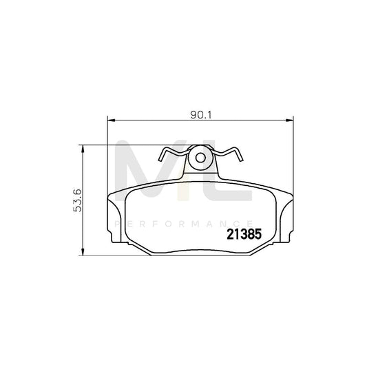 Hella 8DB 355 017-991 Brake Pad Set Not Prepared For Wear Indicator, With Brake Caliper Screws