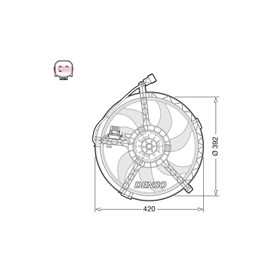 DENSO DER05009 Fan, Radiator