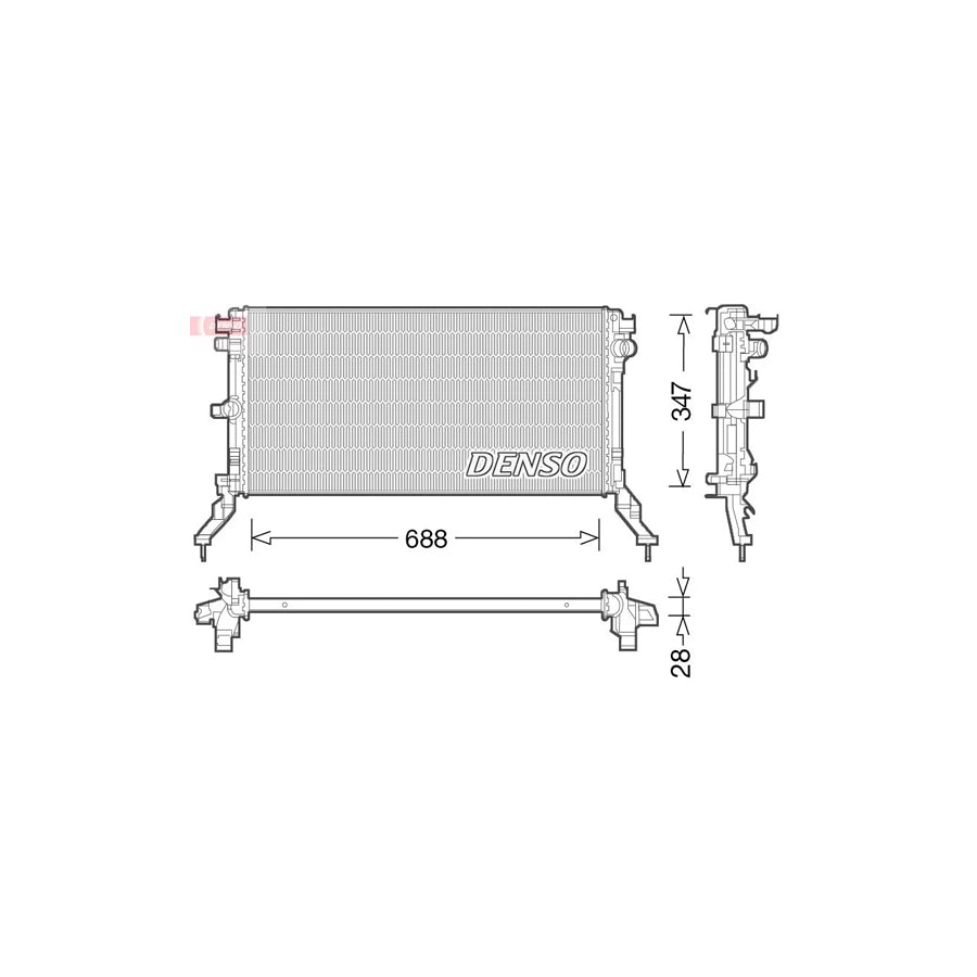 DENSO DRM23039 Engine Radiator for Renault Laguna