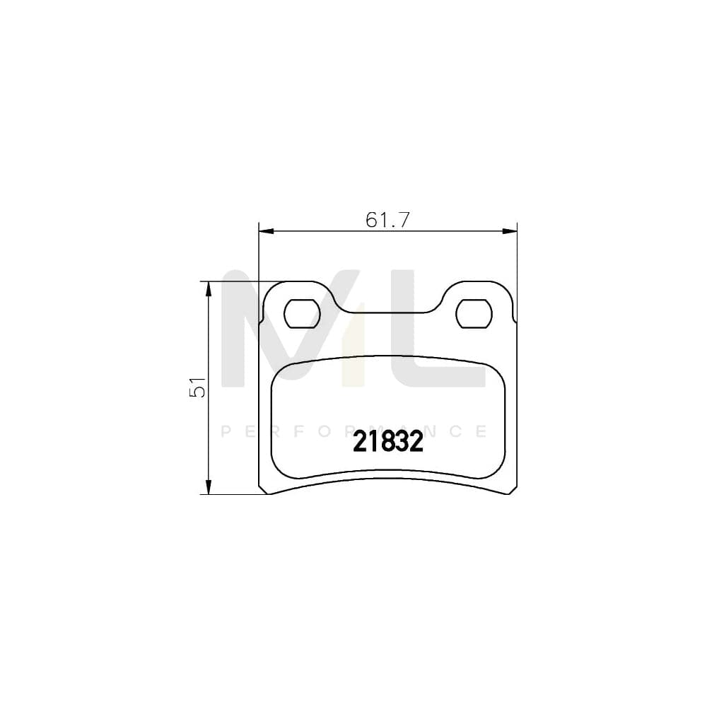 Hella 8DB 355 008-151 Brake Pad Set Not Prepared For Wear Indicator