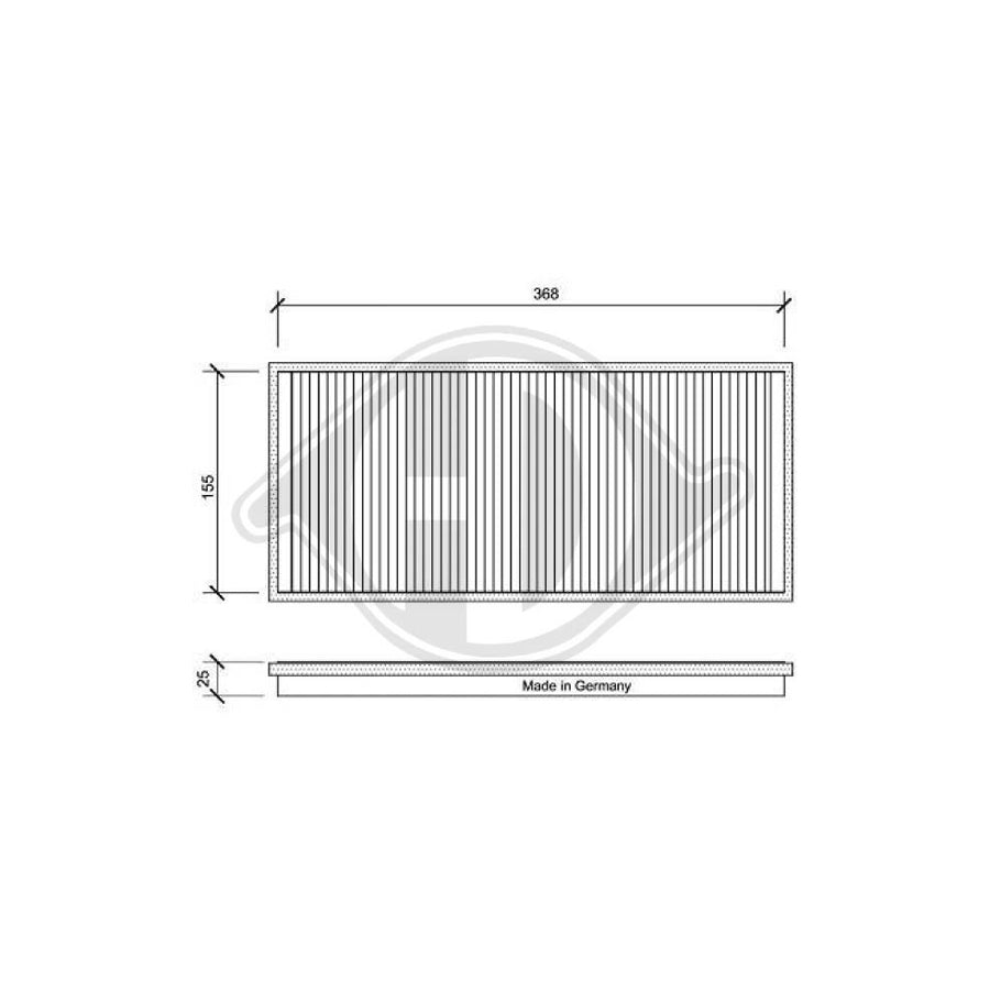 DIEDERICHS DCI1025 Pollen Filter